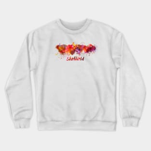 Sheffield skyline in watercolor Crewneck Sweatshirt